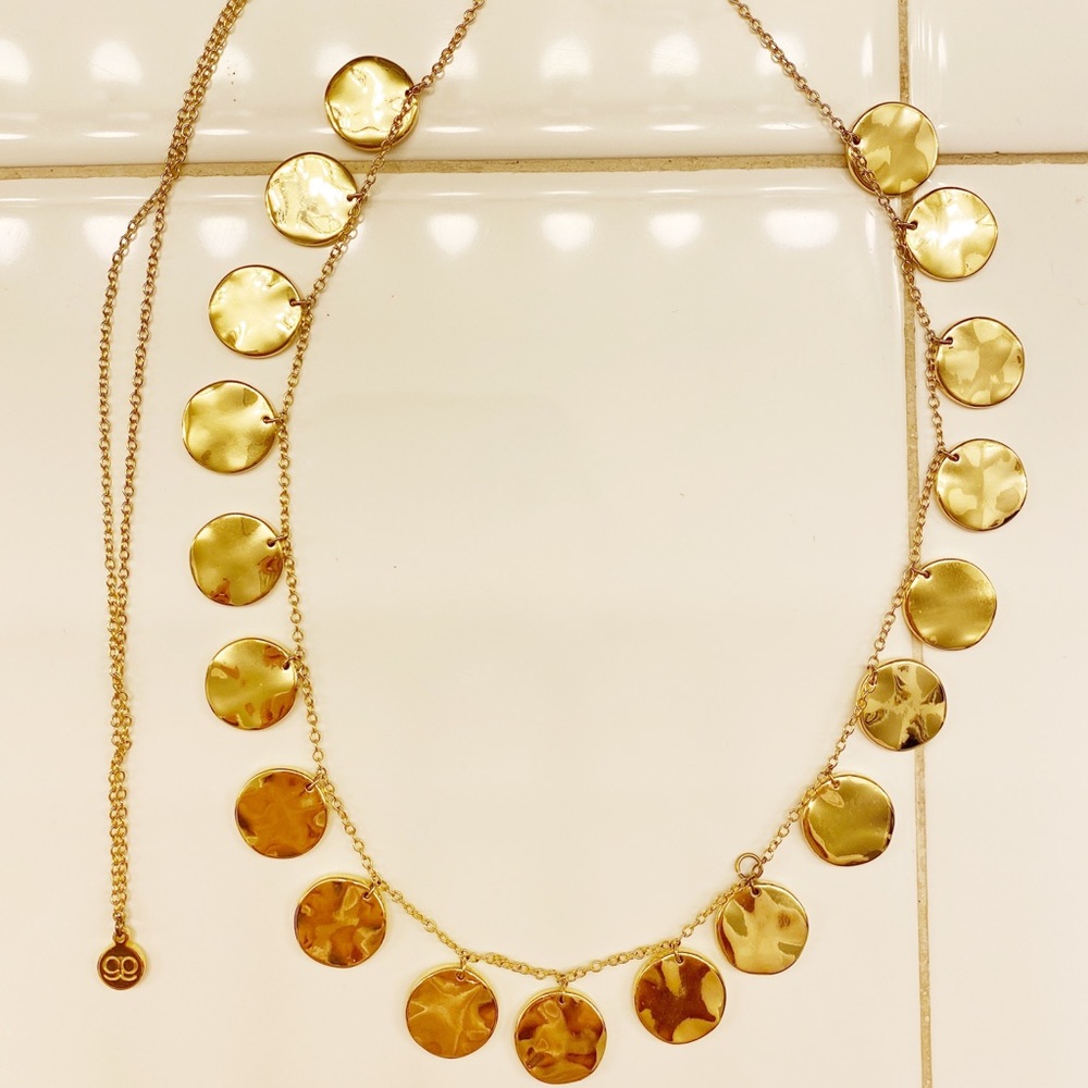 Gorjana Chloe large coin adjustable necklace